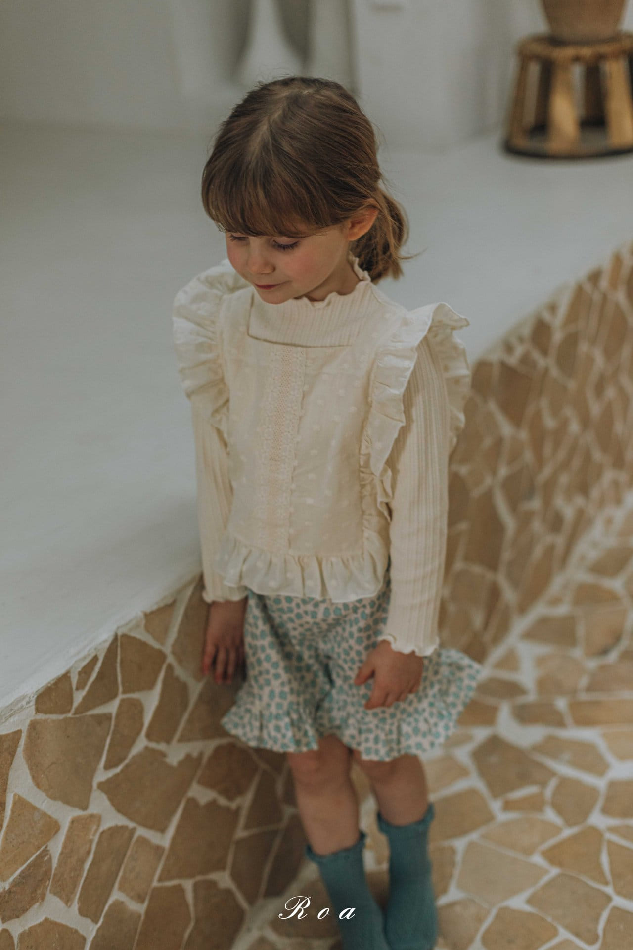 Roa - Korean Children Fashion - #kidsshorts - Fog Frill Tee - 6