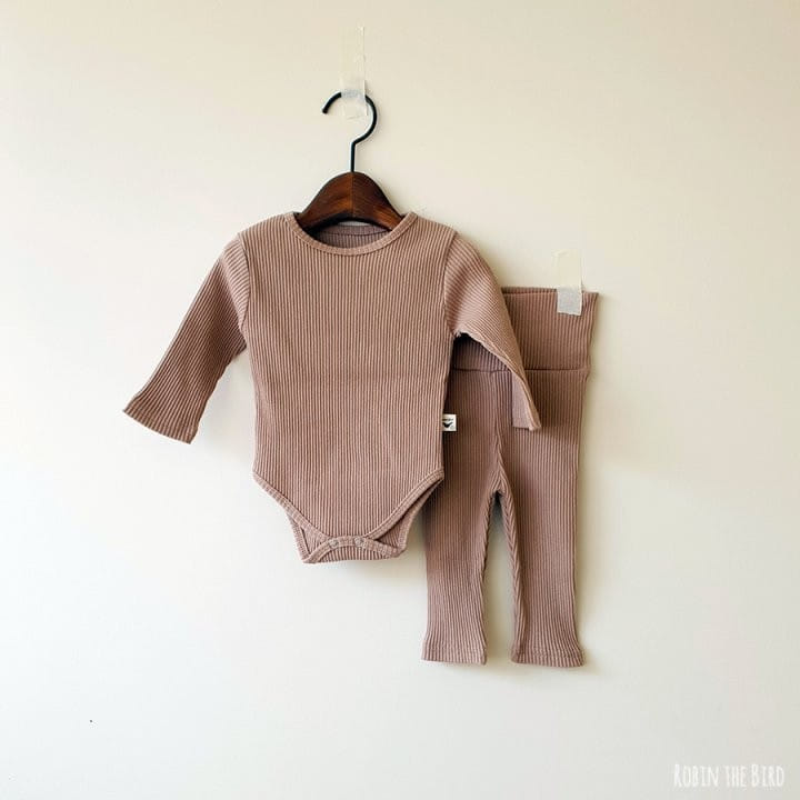 Saerobin - Korean Baby Fashion - #babyootd - Rib Body Suit Bottom Leggings