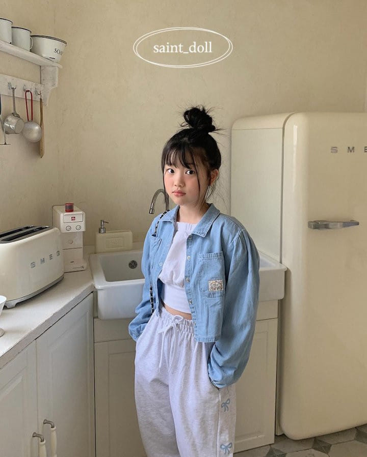 Saint Doll - Korean Children Fashion - #childofig - Vintage Denim Shirt - 4