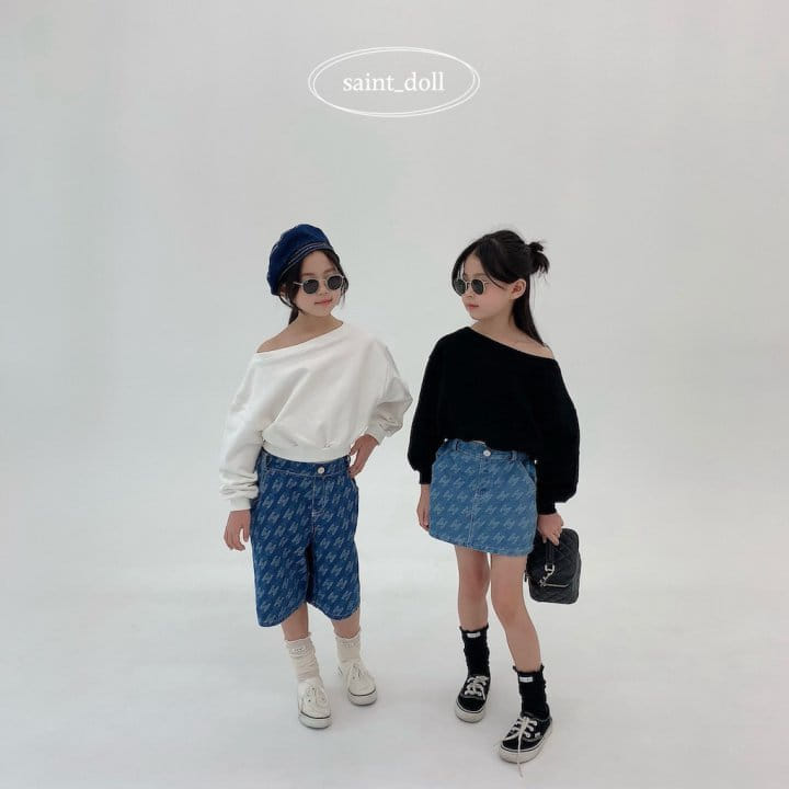 Saint Doll - Korean Children Fashion - #fashionkids - Boat Neck Sweatshirt With Mom - 2