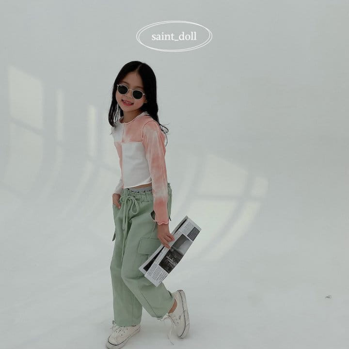 Saint Doll - Korean Children Fashion - #kidsshorts - Water Paint Crop Tee - 11