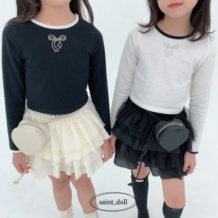 Saint Doll - Korean Children Fashion - #minifashionista - Ribbon Cubic Tee - 2