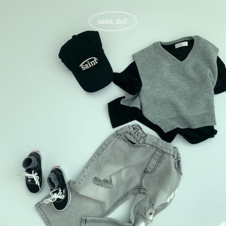 Saint Doll - Korean Children Fashion - #stylishchildhood - Side Slit Vest With Mom - 5