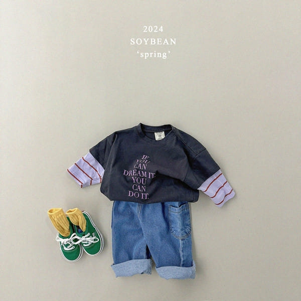 Soybean - Korean Children Fashion - #Kfashion4kids - Loose Sleeves Layered Tee - 3