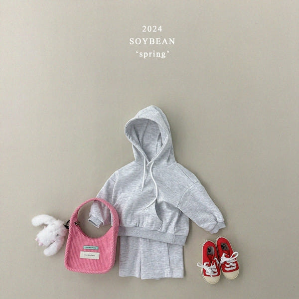 Soybean - Korean Children Fashion - #childofig - Hoody Wide Top Bottom Set - 3