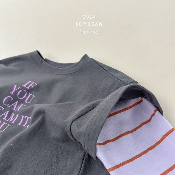 Soybean - Korean Children Fashion - #childrensboutique - Loose Sleeves Layered Tee - 10