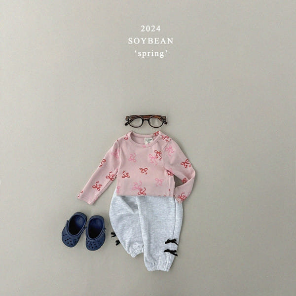 Soybean - Korean Children Fashion - #childrensboutique - Ribbon Jogger Pants - 6
