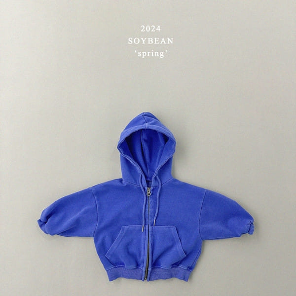 Soybean - Korean Children Fashion - #childrensboutique - Dyeing Hoody Zip Up Top Bottom Set - 11