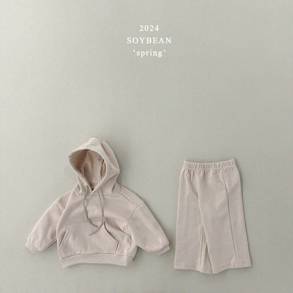 Soybean - Korean Children Fashion - #fashionkids - Hoody Wide Top Bottom Set - 8