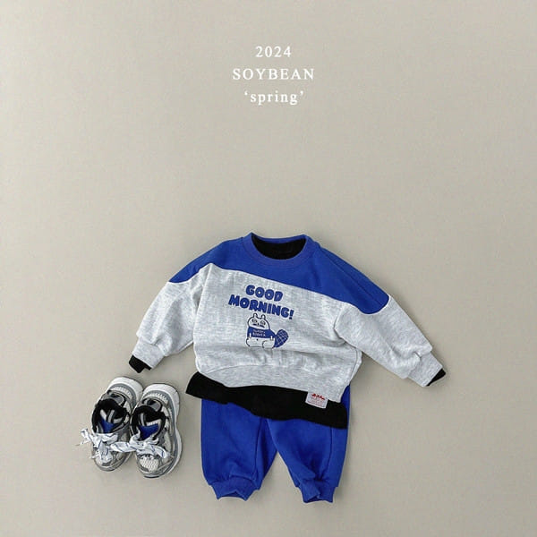 Soybean - Korean Children Fashion - #kidsstore - Sleepy VBeaver Color Top Bottom Set - 3