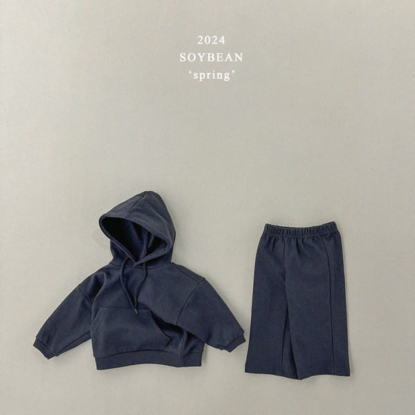 Soybean - Korean Children Fashion - #kidsstore - Hoody Wide Top Bottom Set - 10