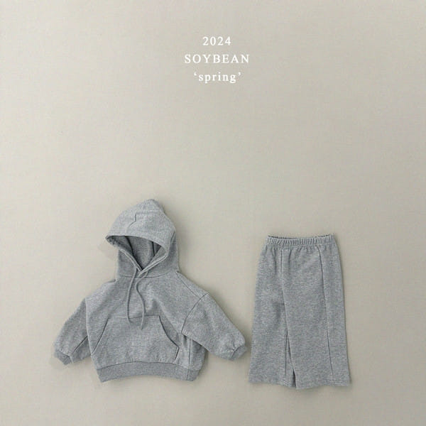 Soybean - Korean Children Fashion - #kidzfashiontrend - Hoody Wide Top Bottom Set - 11