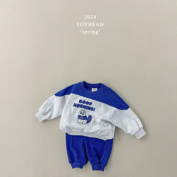 Soybean - Korean Children Fashion - #minifashionista - Sleepy VBeaver Color Top Bottom Set - 8