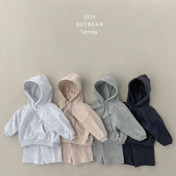Soybean - Korean Children Fashion - #minifashionista - Hoody Wide Top Bottom Set