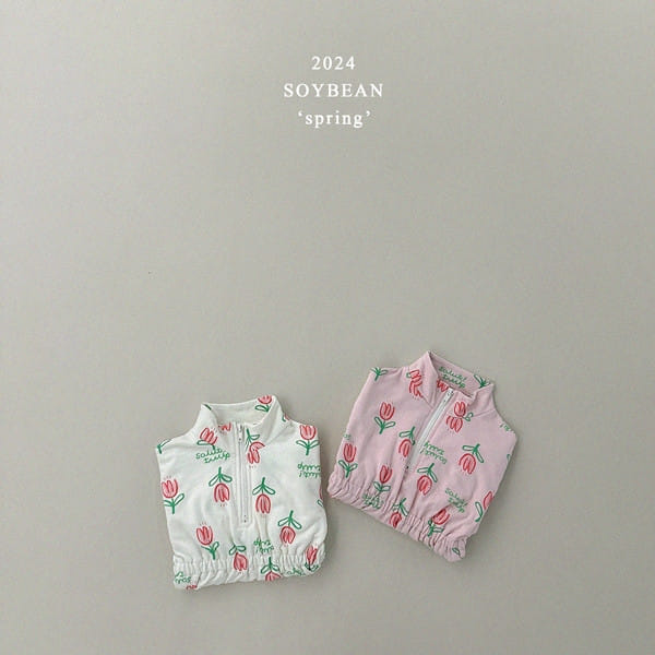 Soybean - Korean Children Fashion - #minifashionista - Tullip Half Zip Up One-Piece - 11