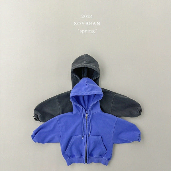Soybean - Korean Children Fashion - #toddlerclothing - Dyeing Hoody Zip Up Top Bottom Set - 8