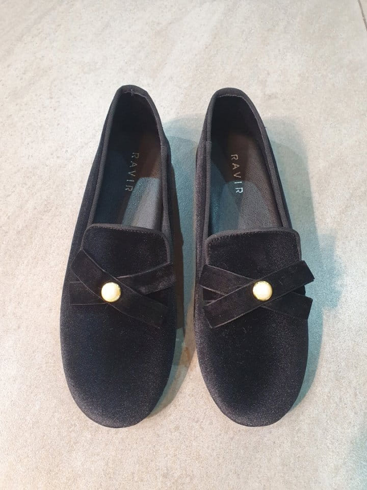 Ssangpa - Korean Women Fashion - #momslook - RA 202 Velvet Flats & Ballerinas