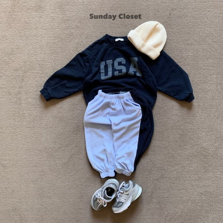 Sunday Closet - Korean Children Fashion - #designkidswear - Terry Color Jogger - 4