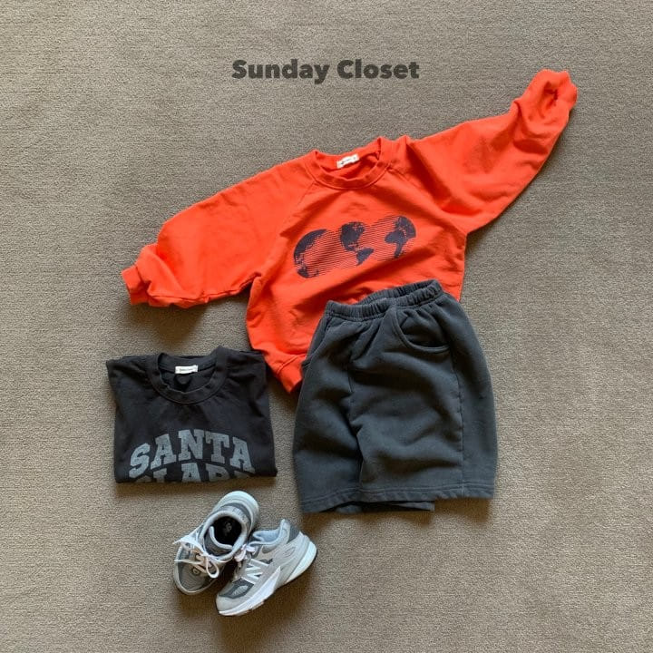 Sunday Closet - Korean Children Fashion - #kidsshorts - Globe Sweatshirt - 2
