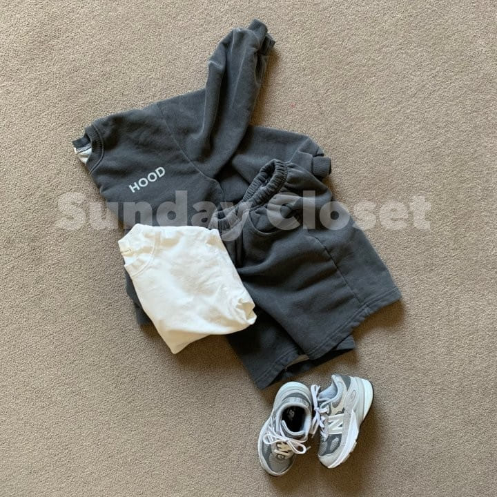 Sunday Closet - Korean Children Fashion - #magicofchildhood - Hood Shorts Top Bottom Set - 7
