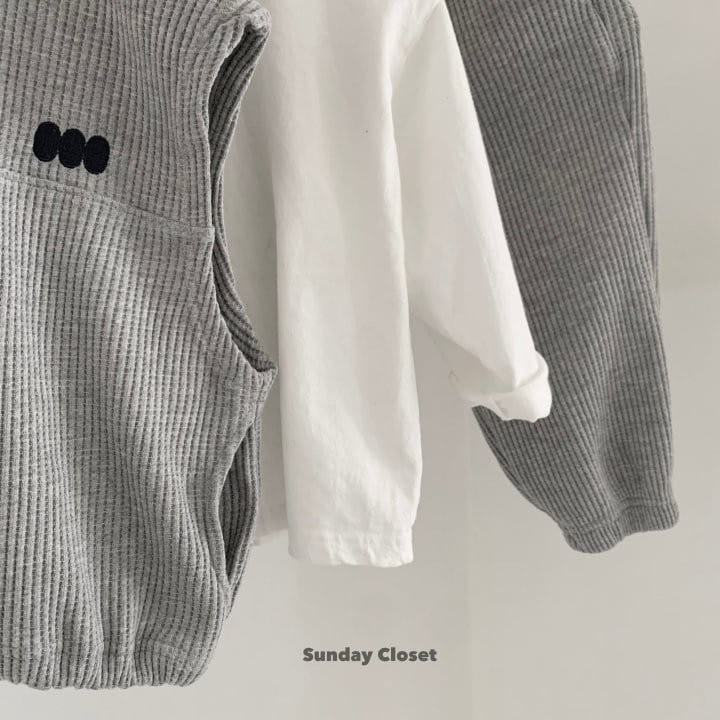 Sunday Closet - Korean Children Fashion - #minifashionista - Ding Dong Dang Waffle Vest - 9