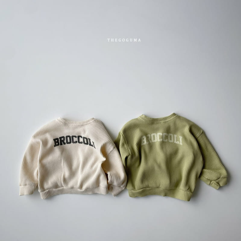 Thegoguma - Korean Children Fashion - #todddlerfashion - Broccoli Waffle Sweatshirt