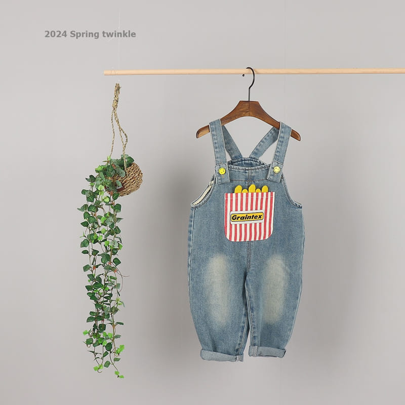 Twinkle - Korean Children Fashion - #childofig - Potato Denim Overalls - 2