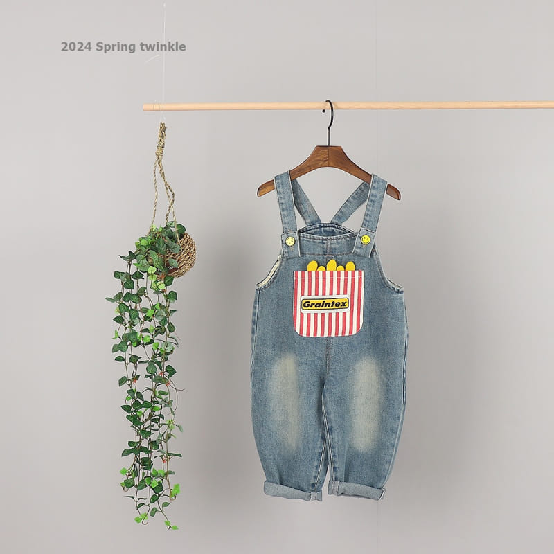 Twinkle - Korean Children Fashion - #childofig - Potato Denim Overalls - 3