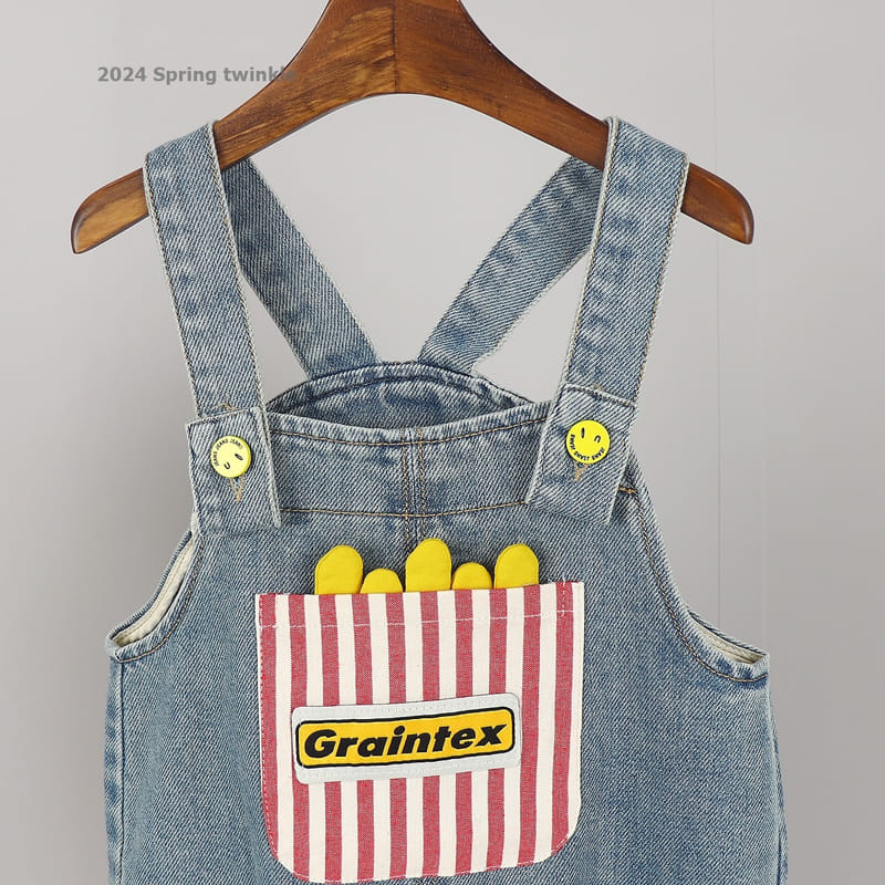 Twinkle - Korean Children Fashion - #childofig - Potato Denim Overalls - 4