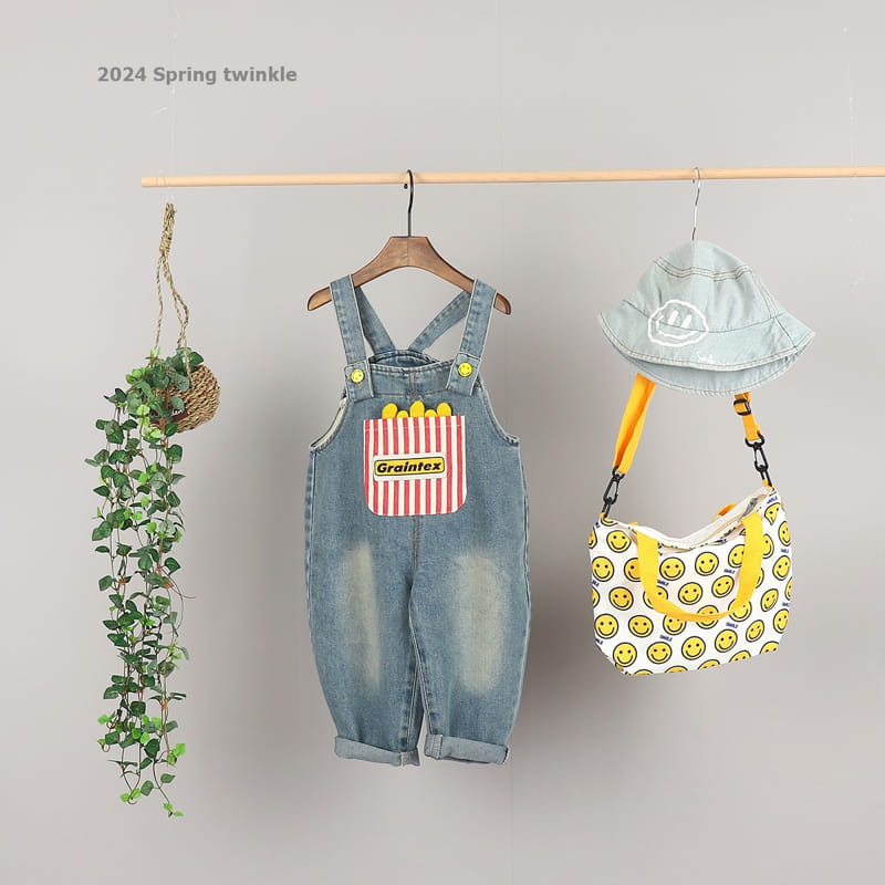 Twinkle - Korean Children Fashion - #designkidswear - Potato Denim Overalls - 5