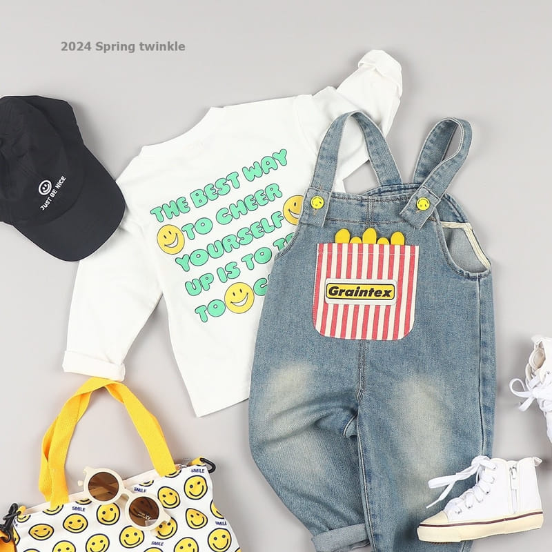 Twinkle - Korean Children Fashion - #kidsshorts - Potato Denim Overalls - 8
