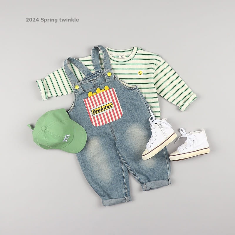 Twinkle - Korean Children Fashion - #kidsstore - Potato Denim Overalls - 9