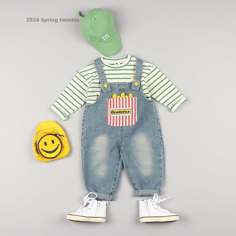 Twinkle - Korean Children Fashion - #prettylittlegirls - Potato Denim Overalls