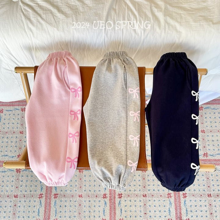 U Eo - Korean Children Fashion - #Kfashion4kids - Lovely Ribbon Jogger Pants