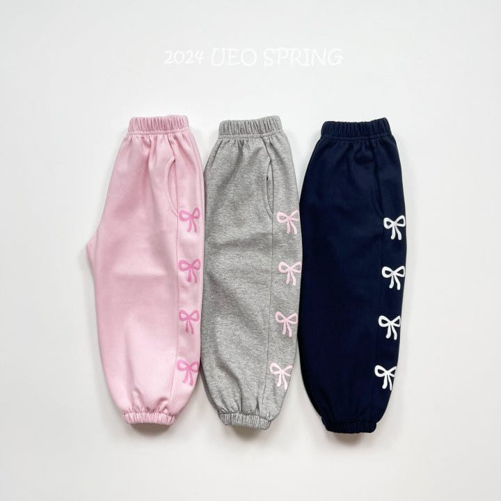 U Eo - Korean Children Fashion - #littlefashionista - Lovely Ribbon Jogger Pants - 2