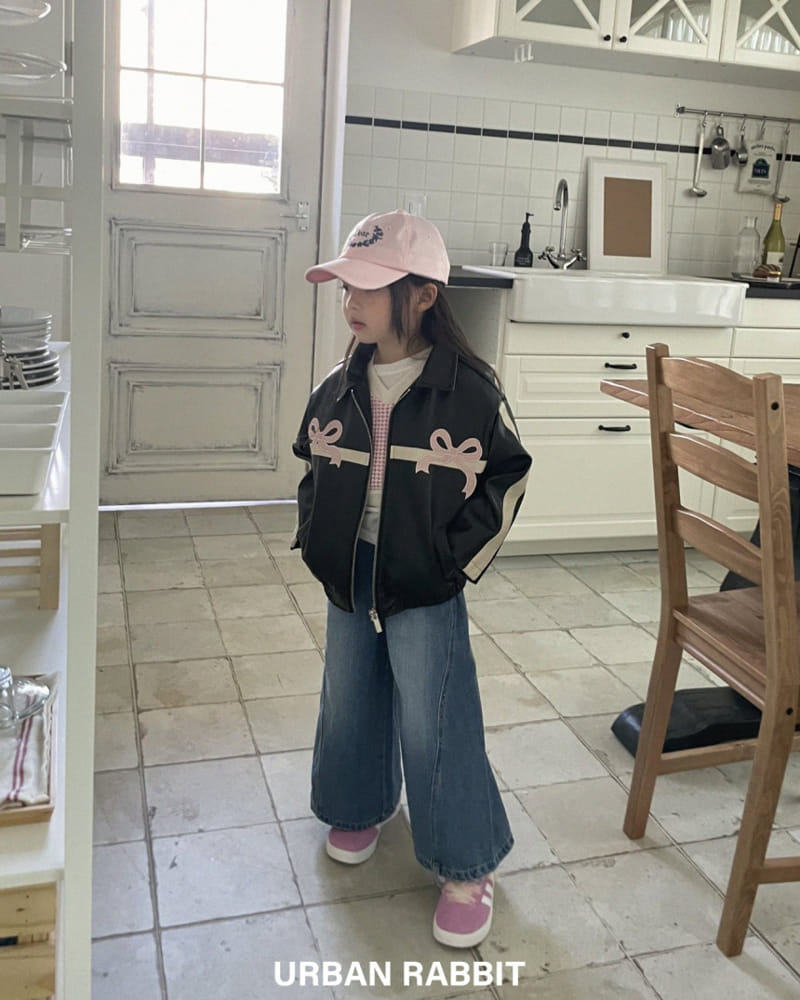 Urban Rabbit - Korean Children Fashion - #childofig - Ribbon Biker Jacket - 9