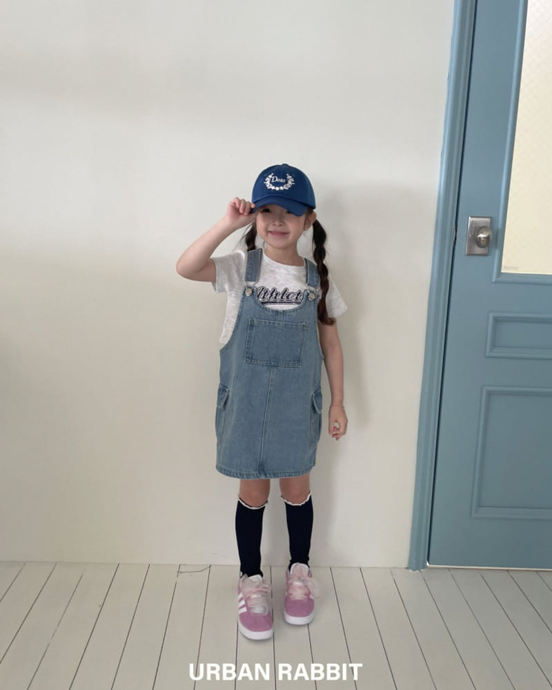 Urban Rabbit - Korean Children Fashion - #fashionkids - Cargo Denim Overalls Skirt - 6