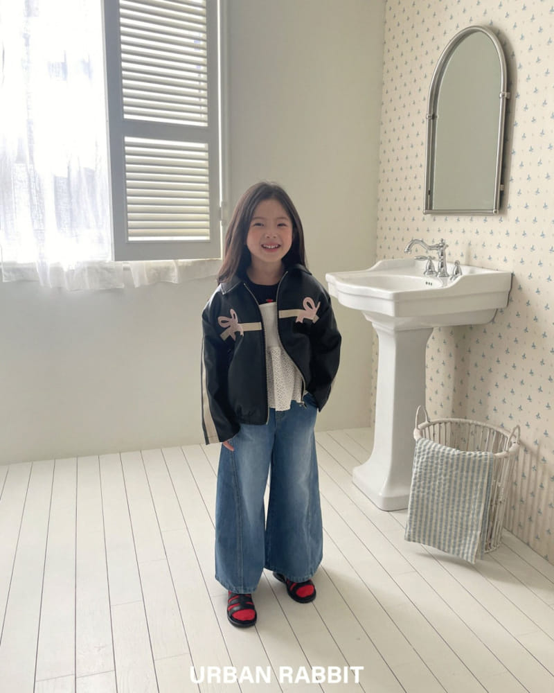 Urban Rabbit - Korean Children Fashion - #kidzfashiontrend - Ribbon Biker Jacket - 3