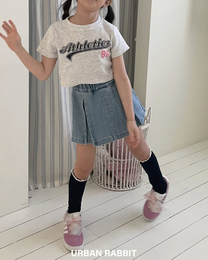 Urban Rabbit - Korean Children Fashion - #todddlerfashion - Waffle Crop Tee - 6