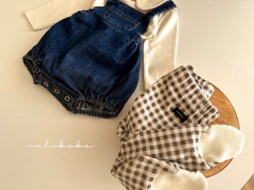 Valu Bebe - Korean Baby Fashion - #babyboutique - Circle Denim Body Suit - 2