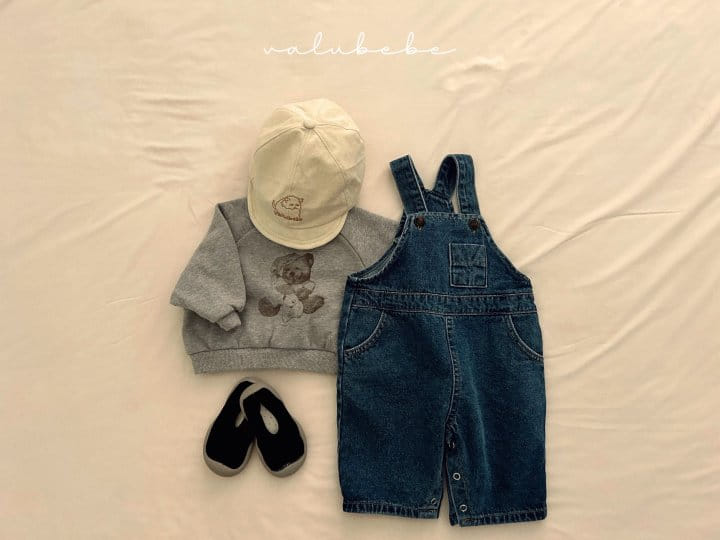 Valu Bebe - Korean Baby Fashion - #babyoninstagram - Denim Overalls Body Suit - 3