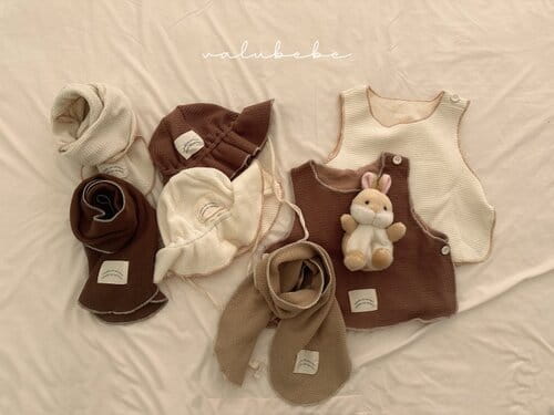 Valu Bebe - Korean Baby Fashion - #babyoutfit - Mui Waffle Muffler  - 4