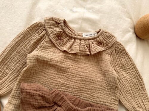 Valu Bebe - Korean Baby Fashion - #babyoutfit - Ribbon Embroider Blouse - 6