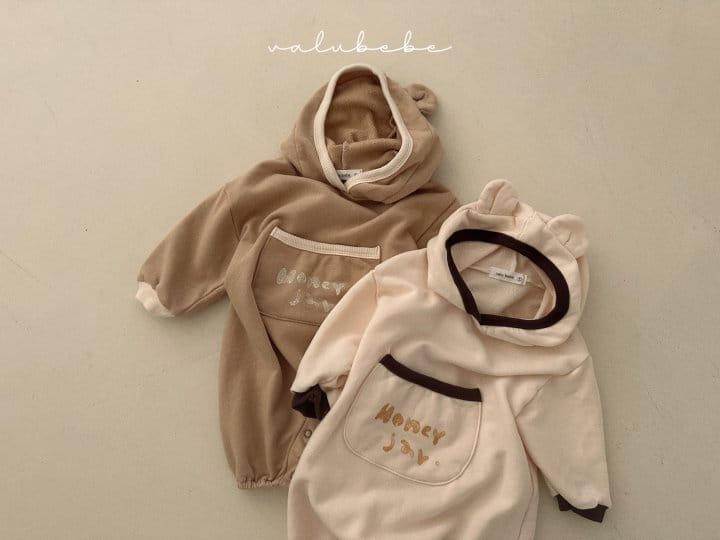 Valu Bebe - Korean Baby Fashion - #babywear - A Pot Of Honey Hoody Body Suit - 4