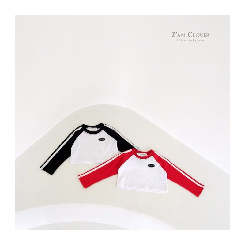 Zan Clover - Korean Children Fashion - #fashionkids - Raglan Tape Tee
