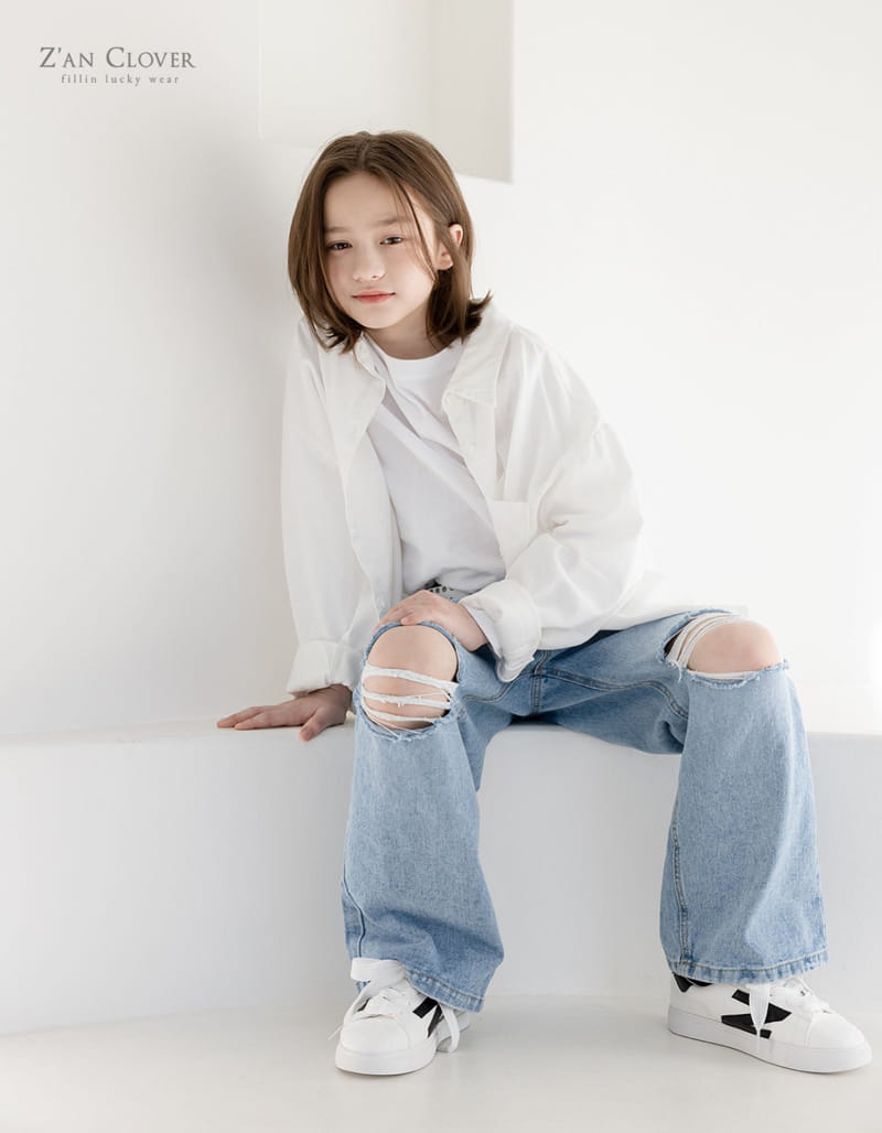 Zan Clover - Korean Children Fashion - #toddlerclothing - Vintage Denim Pants - 9