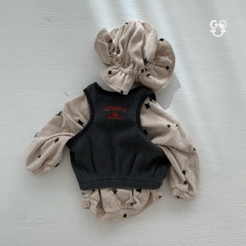 go;u - Korean Baby Fashion - #babyfever - Honeycomb Sleeveless - 6