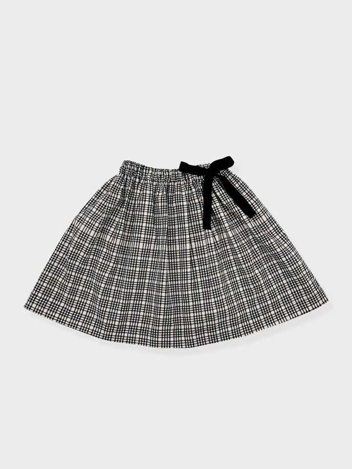 Check Ribbon Skirt