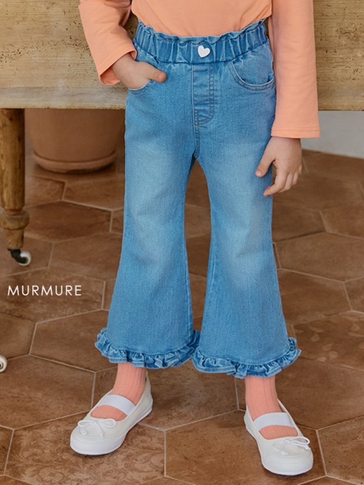 Frill Boots Cut Denim Pants