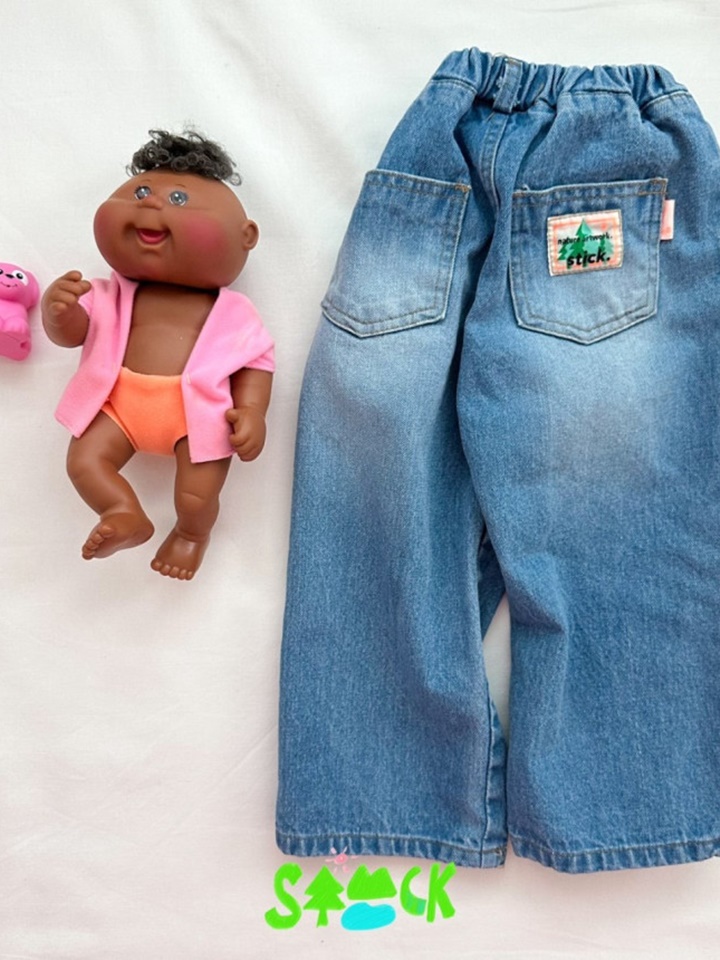 New Stick Denim Pants With Mom
